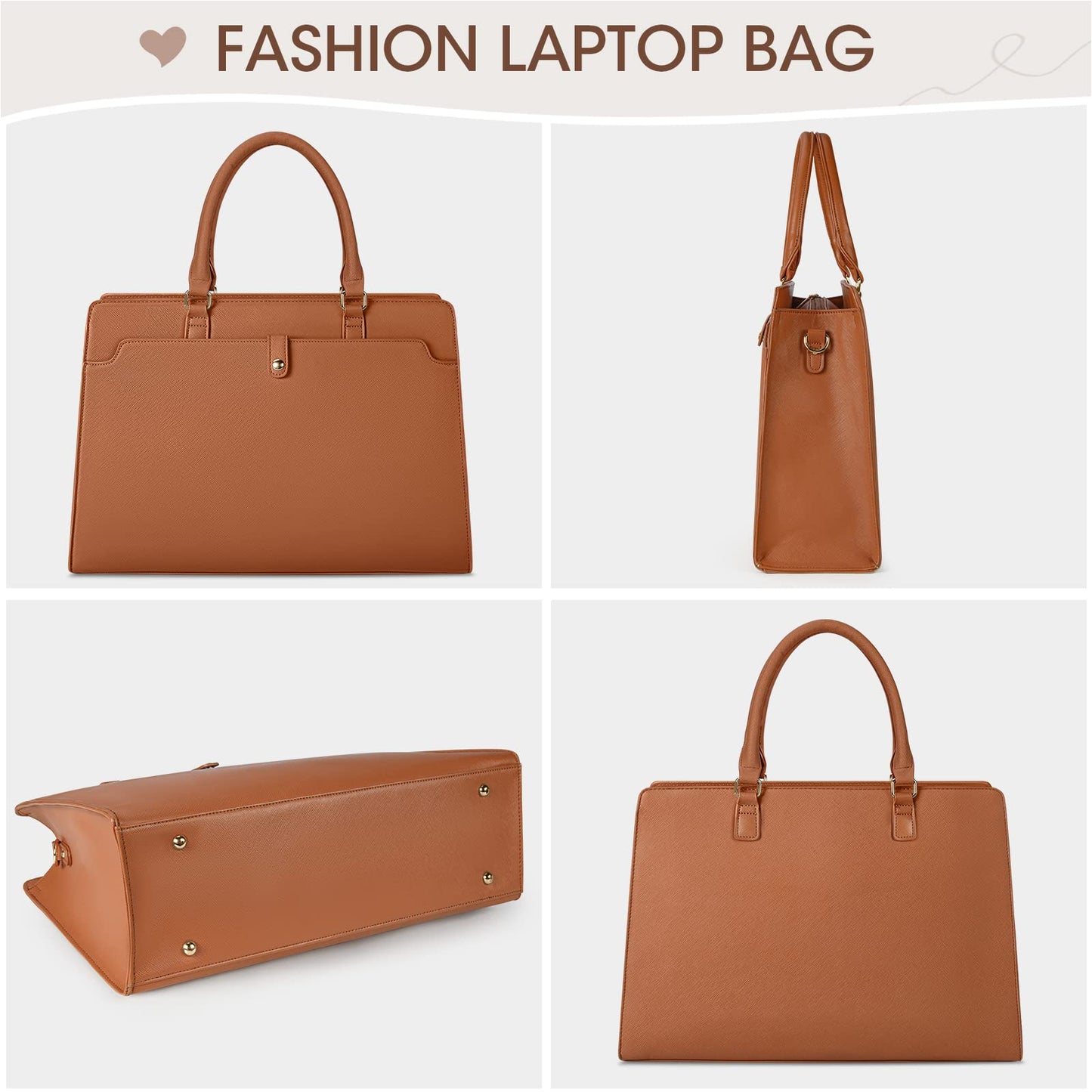 Dollcini Női Laptoptáska – Vízálló Műbőr Válltáska, 15,6" Laptophoz