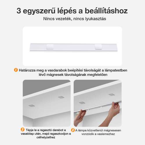 Dollcini Otthon Smart LED Lámpa – Mozgásérzékelős, Hideg Fény, 21 cm