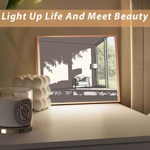 Dollcini Otthon Világító Fényfestmény – USB LED-es Fali Dekor