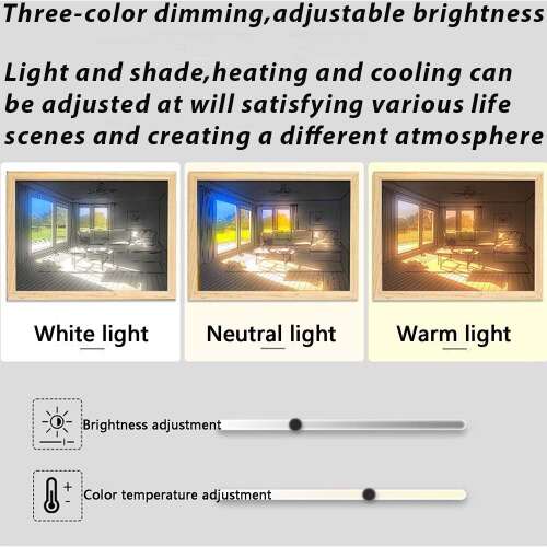 Dollcini Otthon Világító Fényfestmény – USB LED-es Fali Dekor