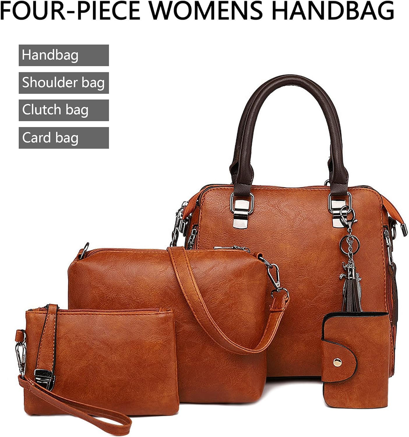 Dollcini 4 Részes Műbőr Táskaszett – Kézitáska és Válltáska