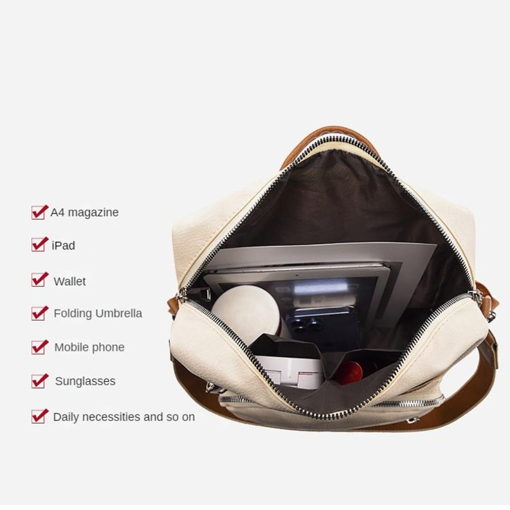 Dollcini Vízálló Női Hátizsák – Elegáns Műbőr Táska Utazáshoz