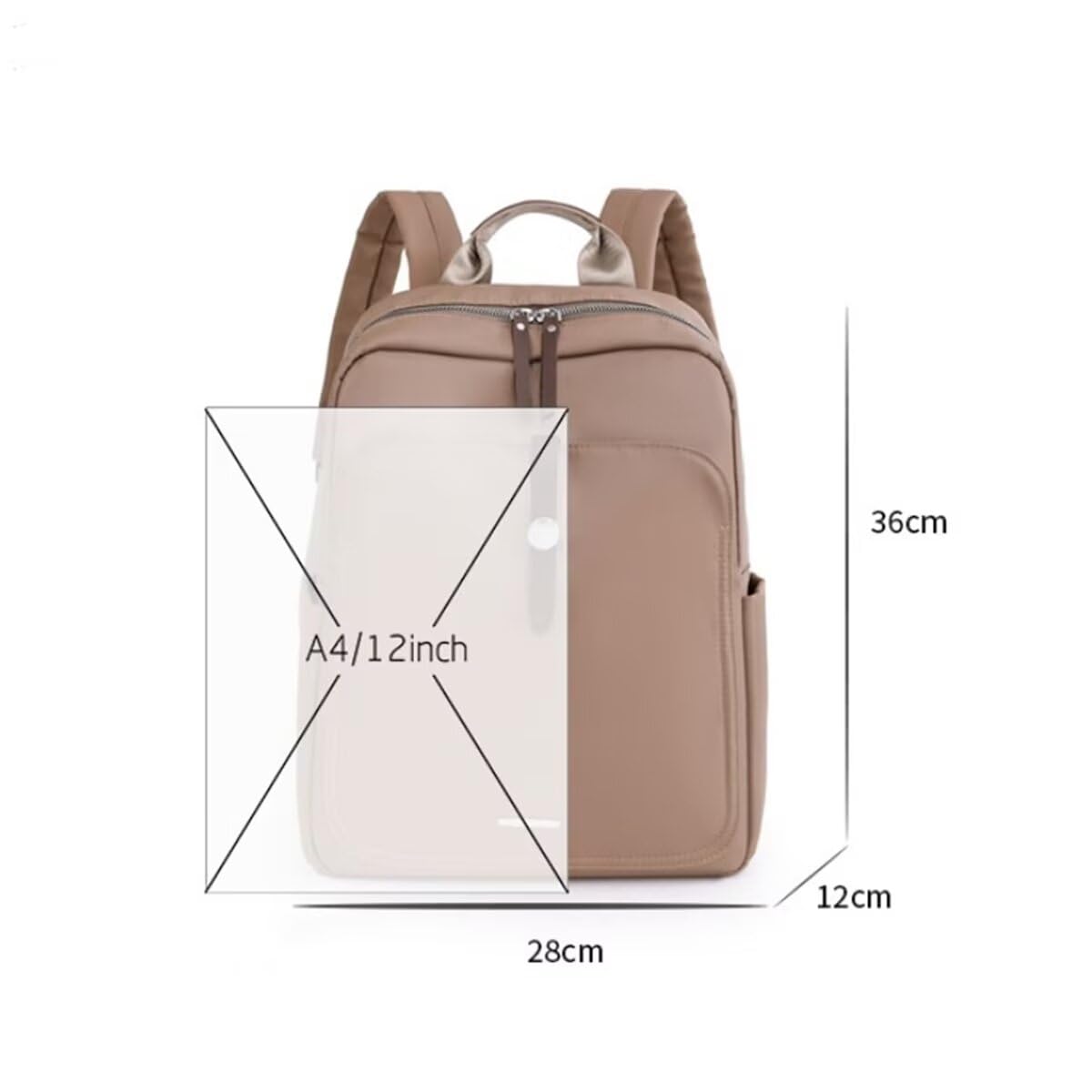Dollcini Vízálló Női Nylon Hátizsák – Könnyű és Tágas, Laptoptartóval