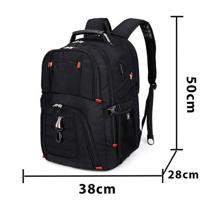 Dollcini Unisex Laptop Hátizsák – Vízálló Utazóhátizsák, USB Töltőporttal, Fekete