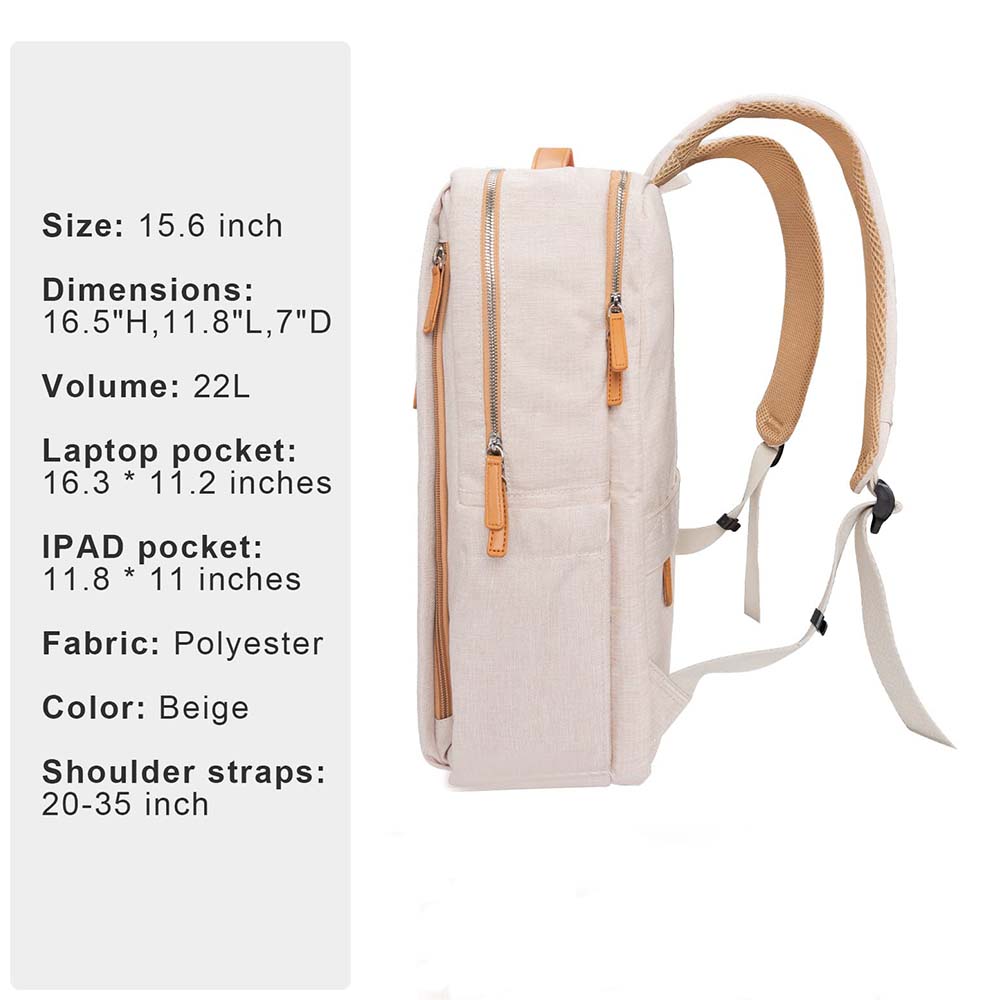 Dollcini Unisex Laptop Hátizsák – Ergonomikus, 15.6” Laptophoz, Vízálló Utazóhátizsák