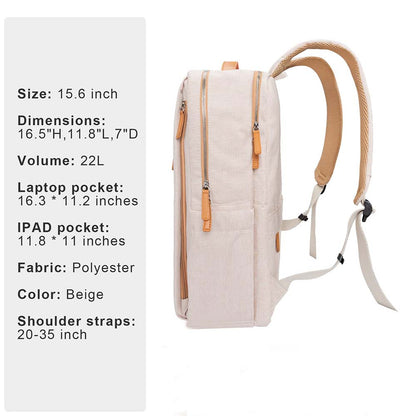 Dollcini Unisex Laptop Hátizsák – Ergonomikus, 15.6” Laptophoz, Vízálló Utazóhátizsák