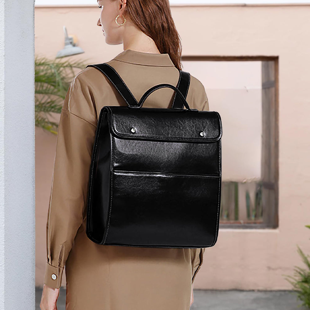 Dollcini Valódi Bőr Női Hátizsák – Elegáns, Laptop Rekesszel
