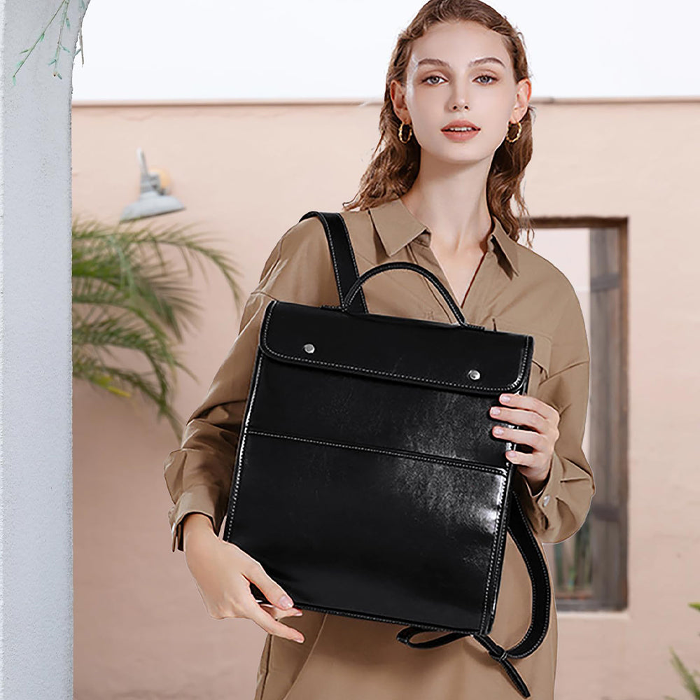 Dollcini Valódi Bőr Női Hátizsák – Elegáns, Laptop Rekesszel