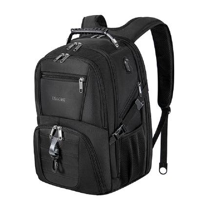 Dollcini Unisex Laptop Hátizsák – Vízálló Utazóhátizsák, USB Töltőporttal, Fekete