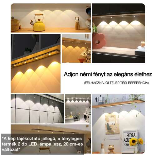 Dollcini Otthon Smart LED Lámpa – Mozgásérzékelős, Hideg Fény, 21 cm