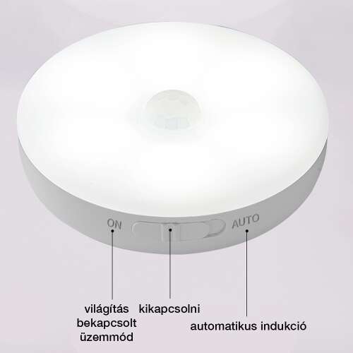 Dollcini Otthon Smart LED Lámpa – Mozgásérzékelős, Hideg Fény, 21 cm