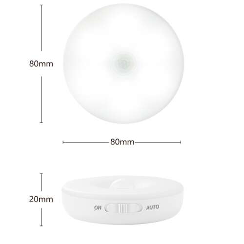 Dollcini Otthon Smart LED Lámpa – Mozgásérzékelős, Hideg Fény, 21 cm