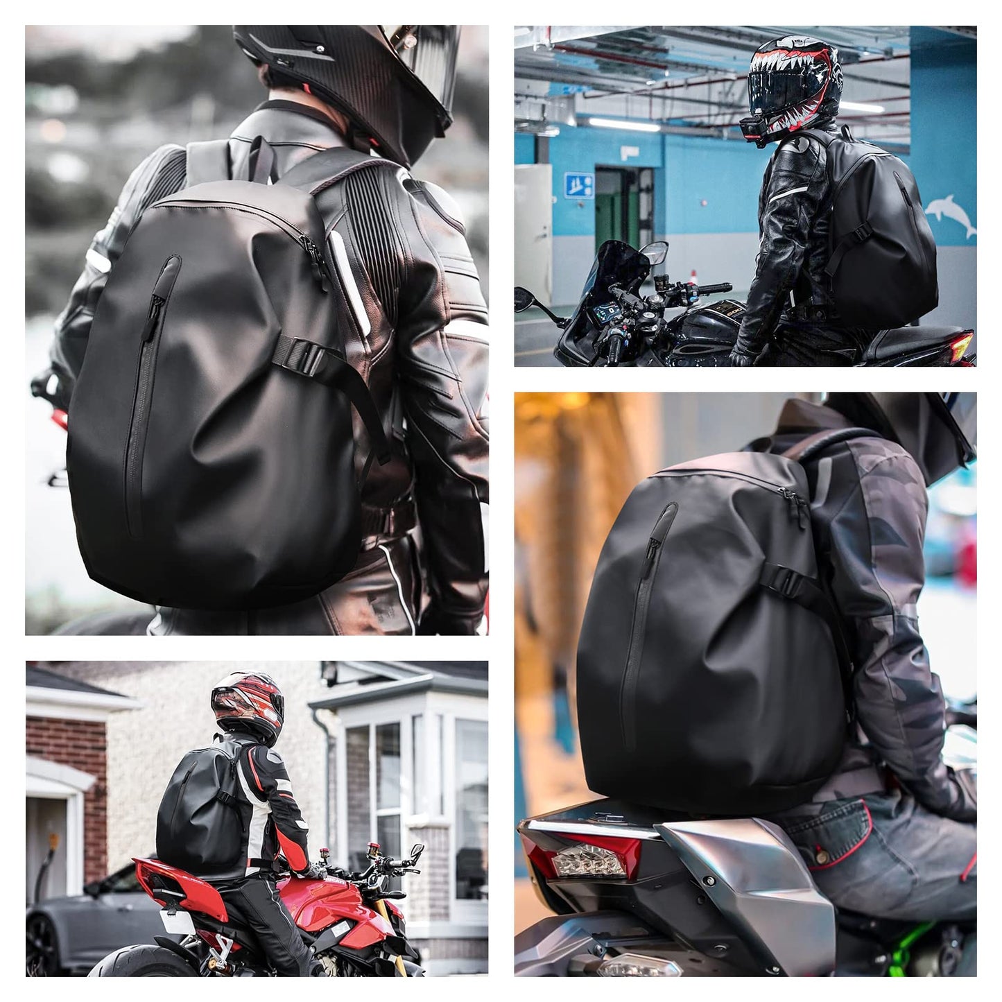Dollcini Motoros Hátizsák – Vízálló Sisak- és Laptoptáska, Uniszex