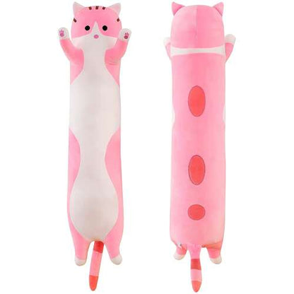 Dollcini Otthon Hosszú Plüss Cica – 60 cm, Szürke