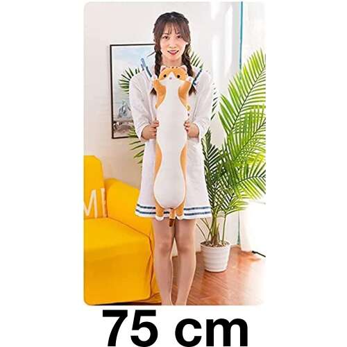 Dollcini Otthon Hosszú Plüss Cica – 60 cm, Szürke
