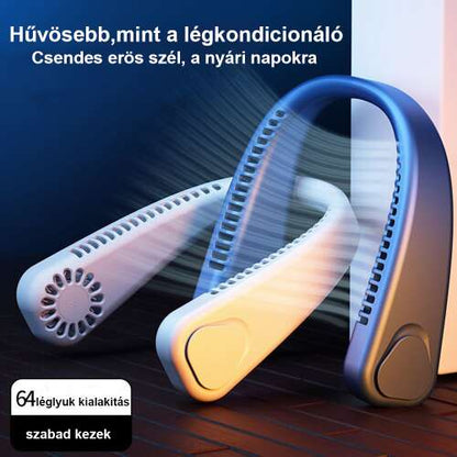 Dollcini Hordozható Nyakventilátor – Csendes és Erőteljes Hűtés, USB