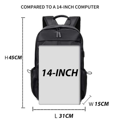 Dollcini Unisex Laptop Hátizsák – Vízálló Utazóhátizsák, USB Töltőporttal, 15,6"