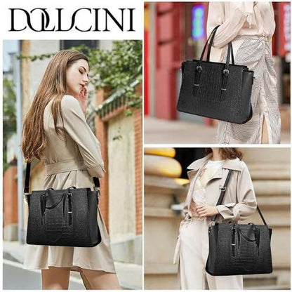 Dollcini Elegáns Női Laptoptáska – 15.6”-os, Vízálló Műbőr