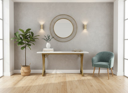 Dollcini Otthon Fehér Étkezőasztal Arany Lábakkal