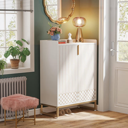 Dollcini Otthon Modern Fehér Komód Arany Geometrikus Mintával