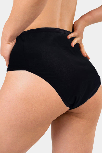 Dollcini Magas Derekú, Női Menstruációs Bugyi Szett - 95% Pamut, Szivárgásmentes, 3 db-os Csomag