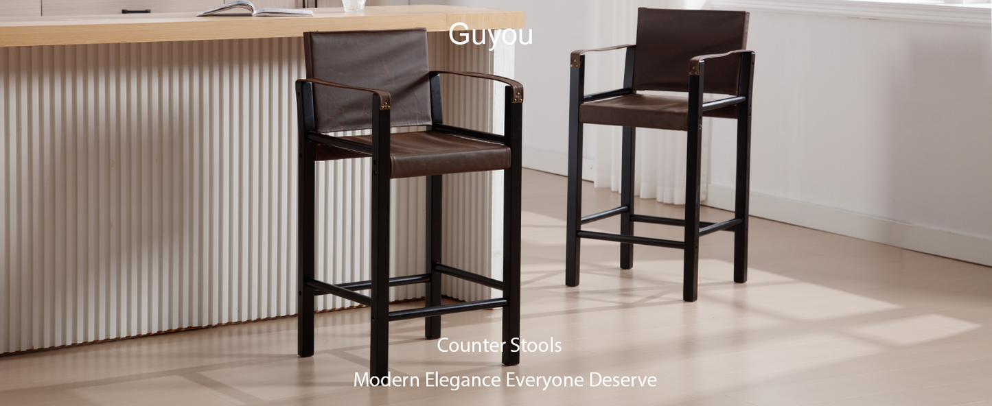 Dollcini Otthon Modern Karfás Bárszék – Prémium Bőr, 2 darabos szett