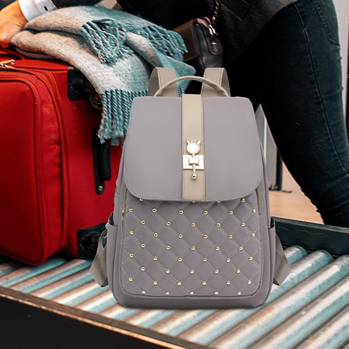 Dollcini Lopásgátló Nylon Hátizsák – Nagy Kapacitású Campus Hátizsák