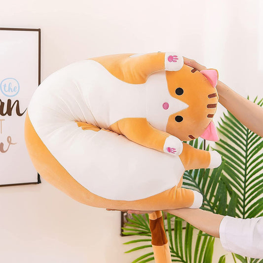 Dollcini Otthon Hosszú Plüss Cica – 60 cm, Szürke